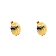 ESE 8665: All IPG Textured Button Earrings