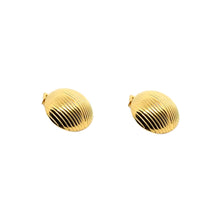 ESE 8665: All IPG Textured Button Earrings