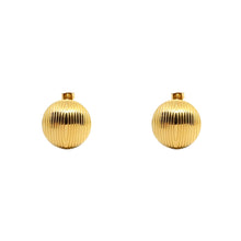ESE 8665: All IPG Textured Button Earrings