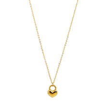 ESN 8666: All IPG Trendy Heart Necklace (15.5