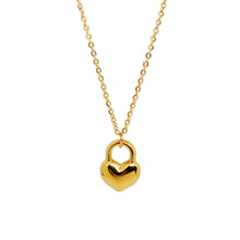 ESN 8666: All IPG Trendy Heart Necklace (15.5