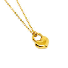 ESN 8666: All IPG Trendy Heart Necklace (15.5
