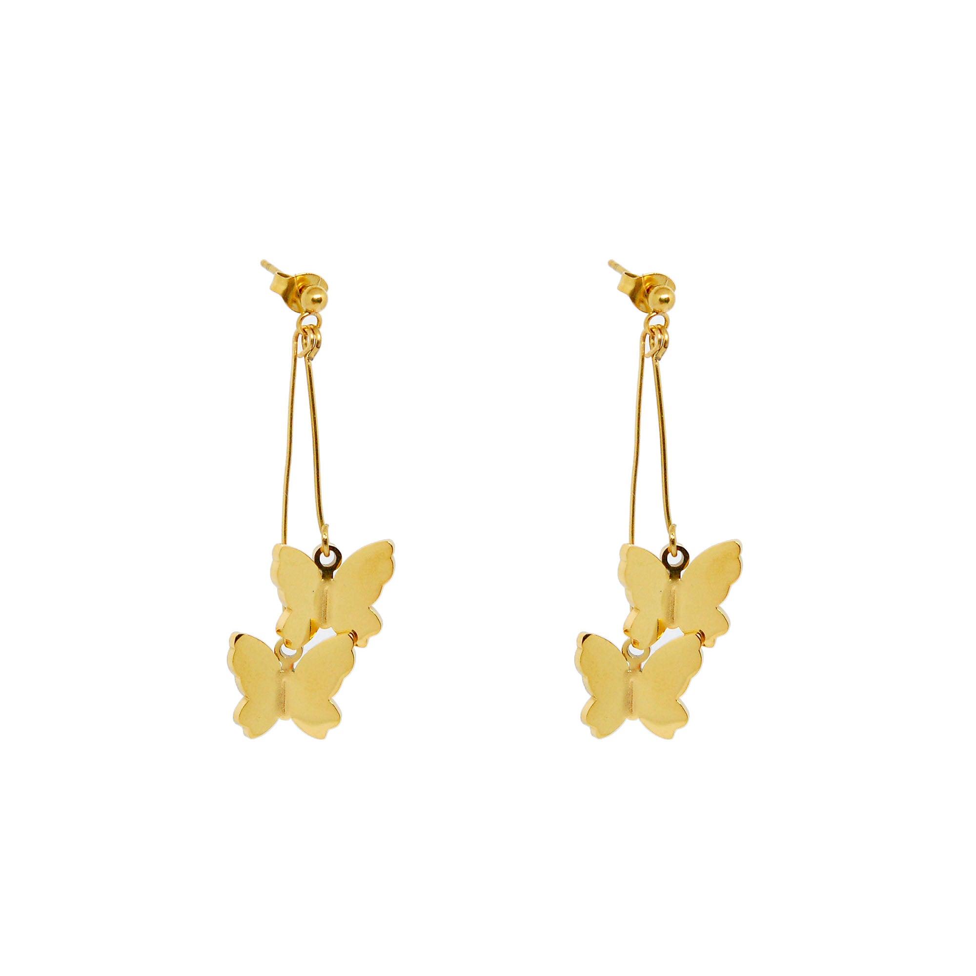 ESE 8673: All IPG Butterfly Dangle Drop Earrings