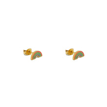 ESE 8682: All IPG Mini Rainbow Stud Earrings