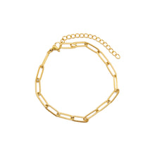 ESBL 8683: All IPG Beautifully Etched Paper Clip Necklace & Bracelet Set