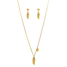 SET 8694: All IPG Classic Feather Neckace & Earring Set