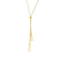 SET 8695: All IPG Geometric Triangle Adjustable Necklace & Earring Set