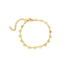 ESBL 8704: All IPG Flat Heart Link Bracelet (6