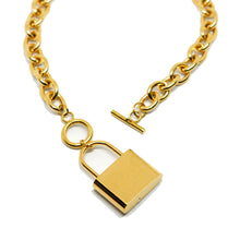 ESBL 8709: All IPG Padlock Toggle Bracelet