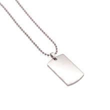 ESBL 8879: Med DogTag Ball Chain Necklace (w/ Free Face Engrave)
