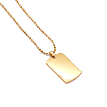ESN 8880: All IPG Med DogTag Ball Chain Necklace (w/ Free Face Engrave)