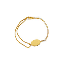 ESBL 8884: All IPG Half 31 Cz Oval Bracelet (7