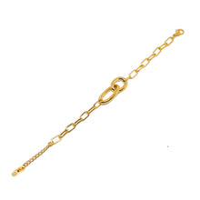 ESBL 8886: All IPG Big & Small Oval Paper Clip Bracelet (6