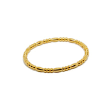 ESBG 8915: Gold-Plated Oval Beaded Hard Bangle