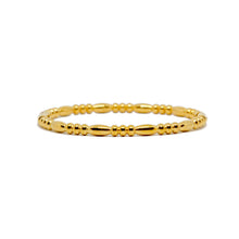 ESBG 8915: Gold-Plated Oval Beaded Hard Bangle