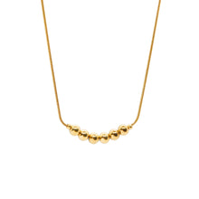 ESN 8976: All IPG 6 Bead Ball Necklace (17