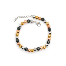 ESBL 8977: S/S Multicolor Bead Ball Bracelet (6