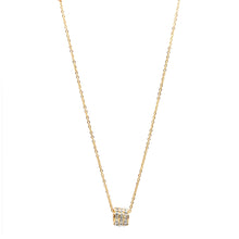 ESN 8978: All IPG 3-lined Cz Circle Necklace (17