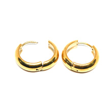ESE 9185: Gold Plated Simple Round Hoop Earrings (5mm, 17mm Dia.)