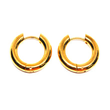 ESE 9190: Gold Plated Thick Round Hoop Earrings (19mm)