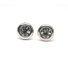 ESE 9196: S/S Bezel Set Cz Stud Earrings