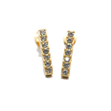 ESE 9200: All IPG Pave Bar 7Cz Stud Earrings