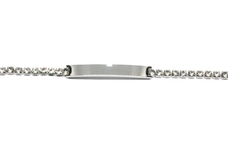 ESE 9206: S/S 38 Cz Tennis ID Bracelet
