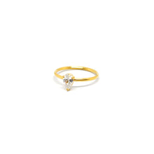 ESR 7864: Terry Gold-Plated TearDrop Cz Solitaire Ring