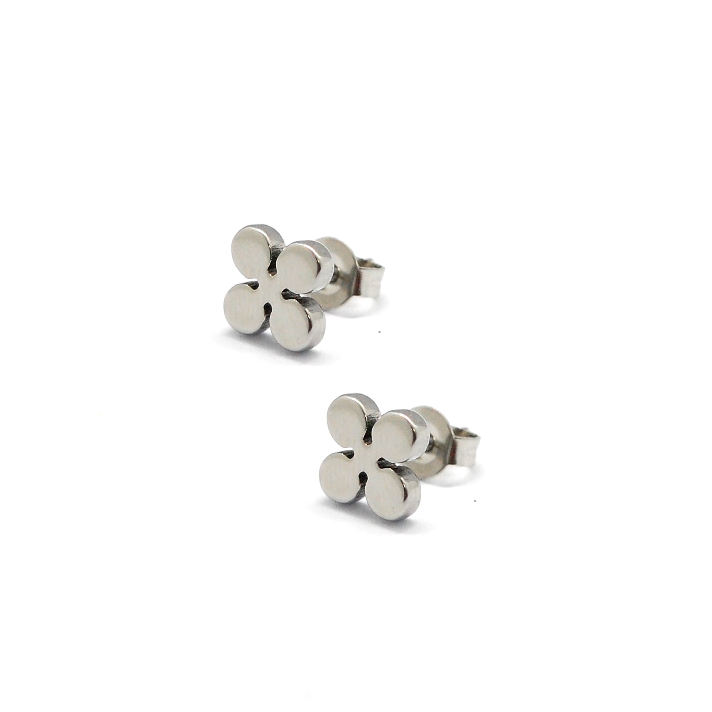 ESE 4241: 4-Petal Clover Flower Stud Earrings