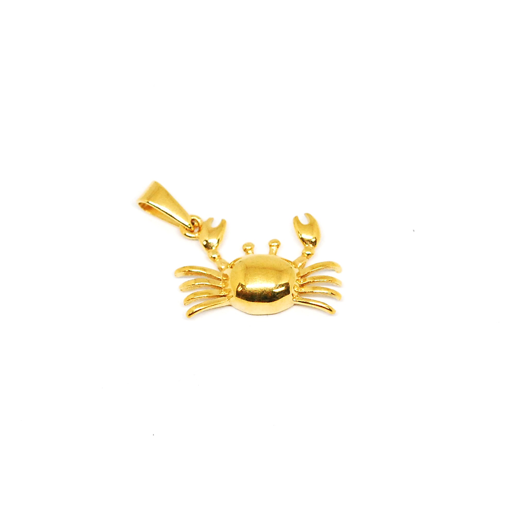 ESP 4885: Gold-Plated Happy Crab Pendant