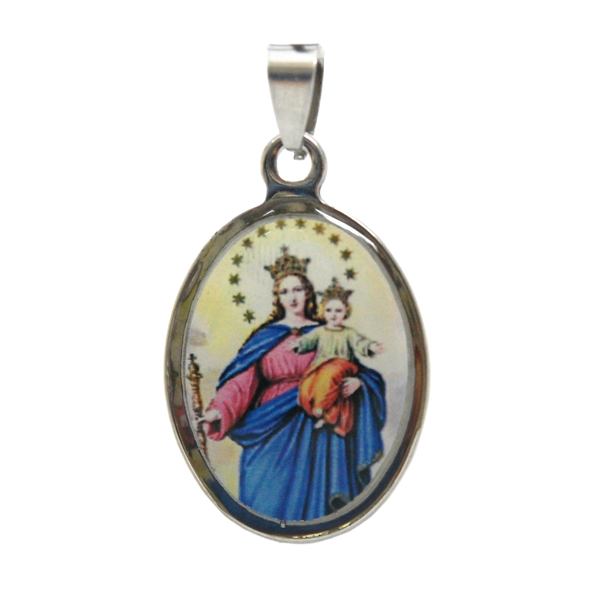 ESP 5289: Oval Virgin Mary & Child Pendant