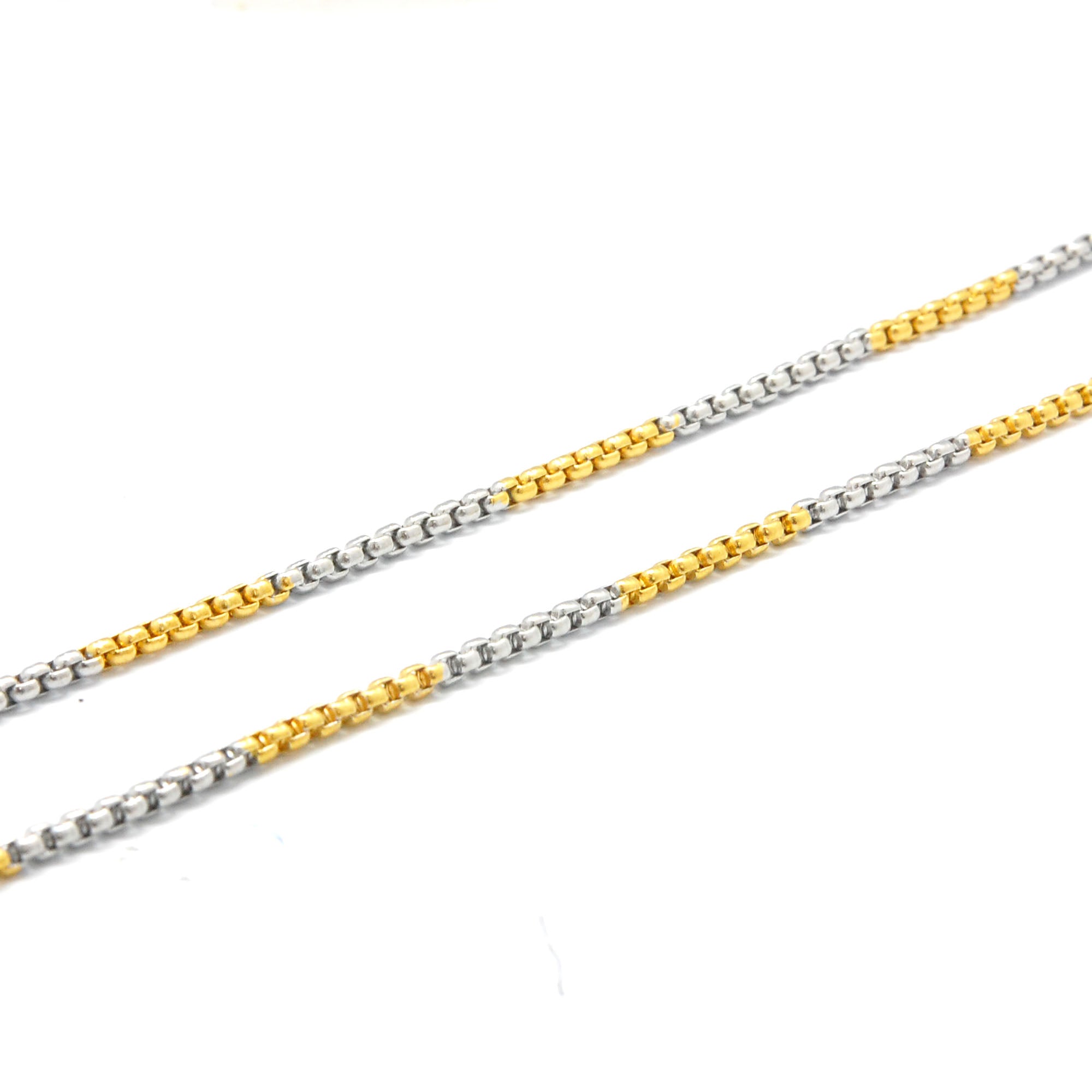 ESCH 5487: 18.5" 2-Tone Tight Non-Stretch Rolo Chain (1mm)