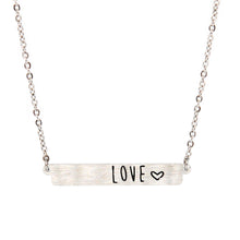 ESN 5704: Love Bar Necklace w/ 18