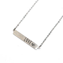 ESN 5704: Love Bar Necklace w/ 18