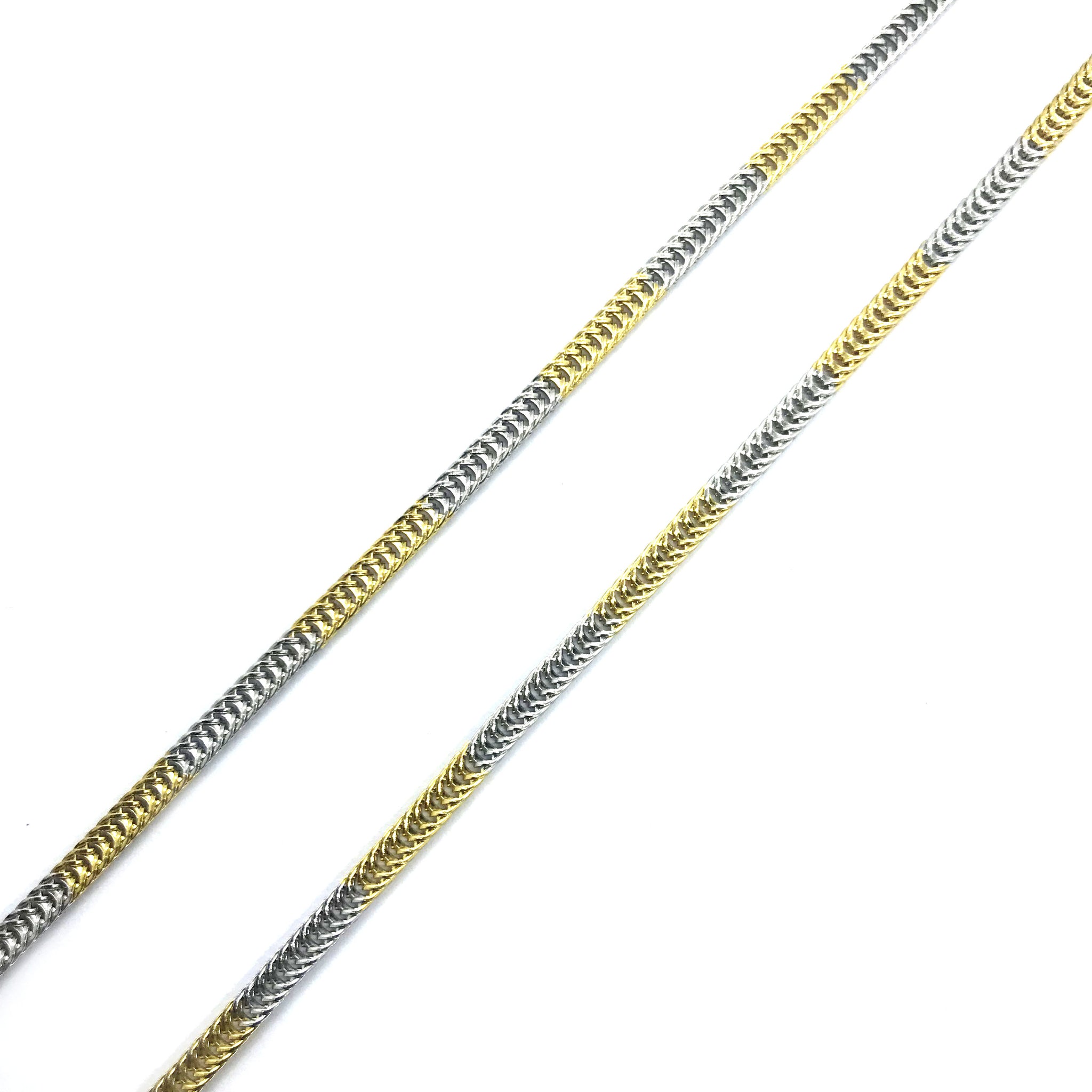 ESCH 6640: 19" 2-Tone Non-Stretch Hexagon Chain (3mm)