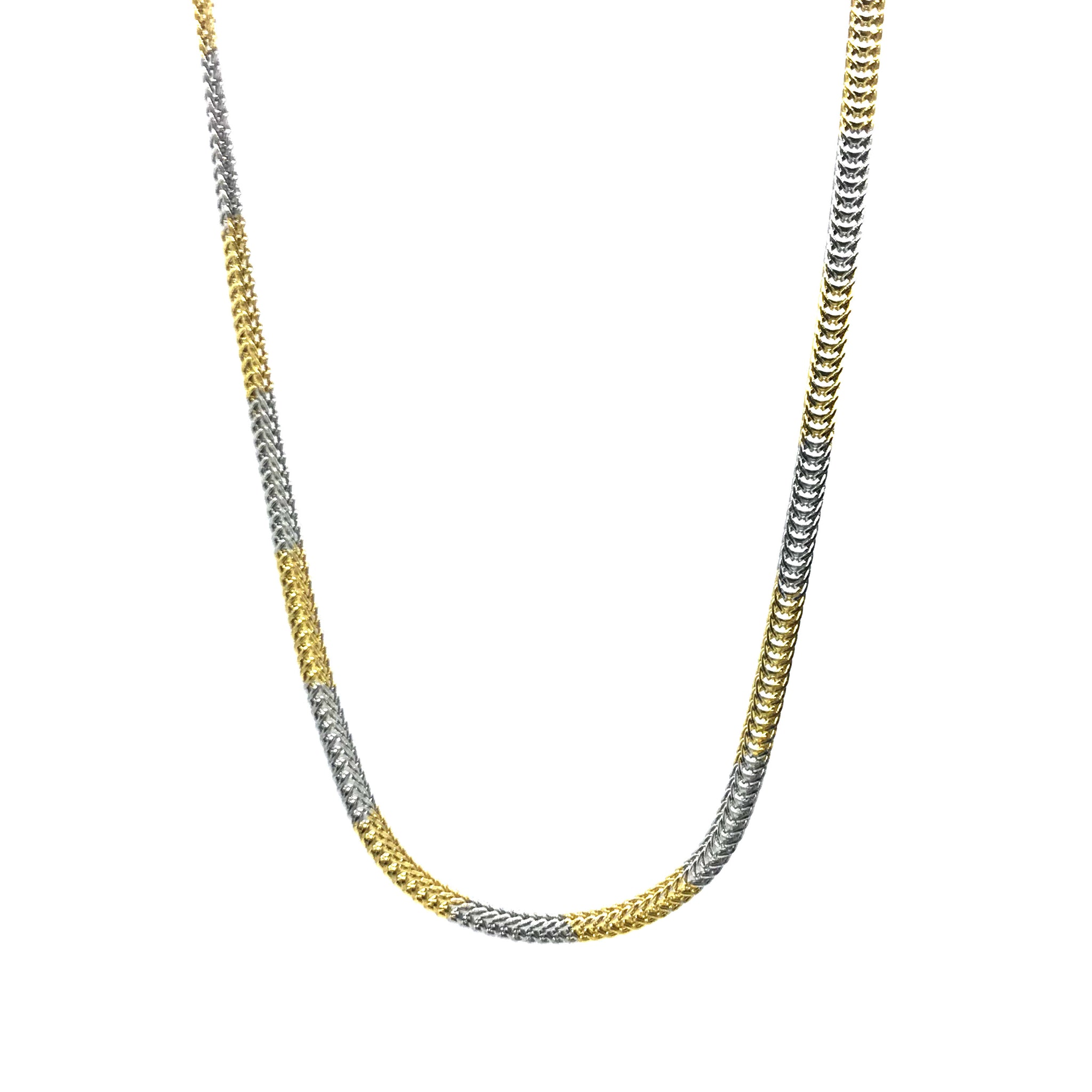 ESCH 6640: 19" 2-Tone Non-Stretch Hexagon Chain (3mm)