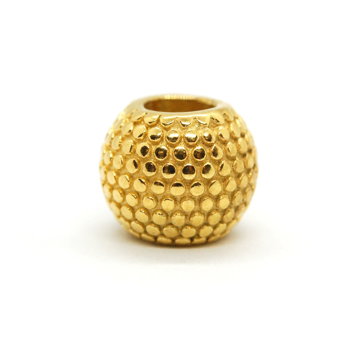 ESCM 6651: Emo Gold Plated Dotted Ball Charm
