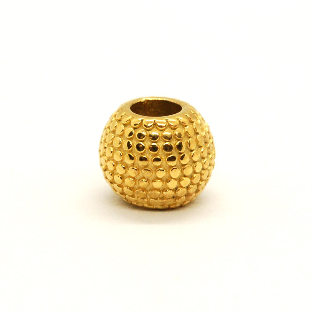 ESCM 6651: Emo Gold Plated Dotted Ball Charm