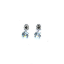 ESE 8156: Cece 5mm Circle Cz Studs w/ Baby Safe Chapita