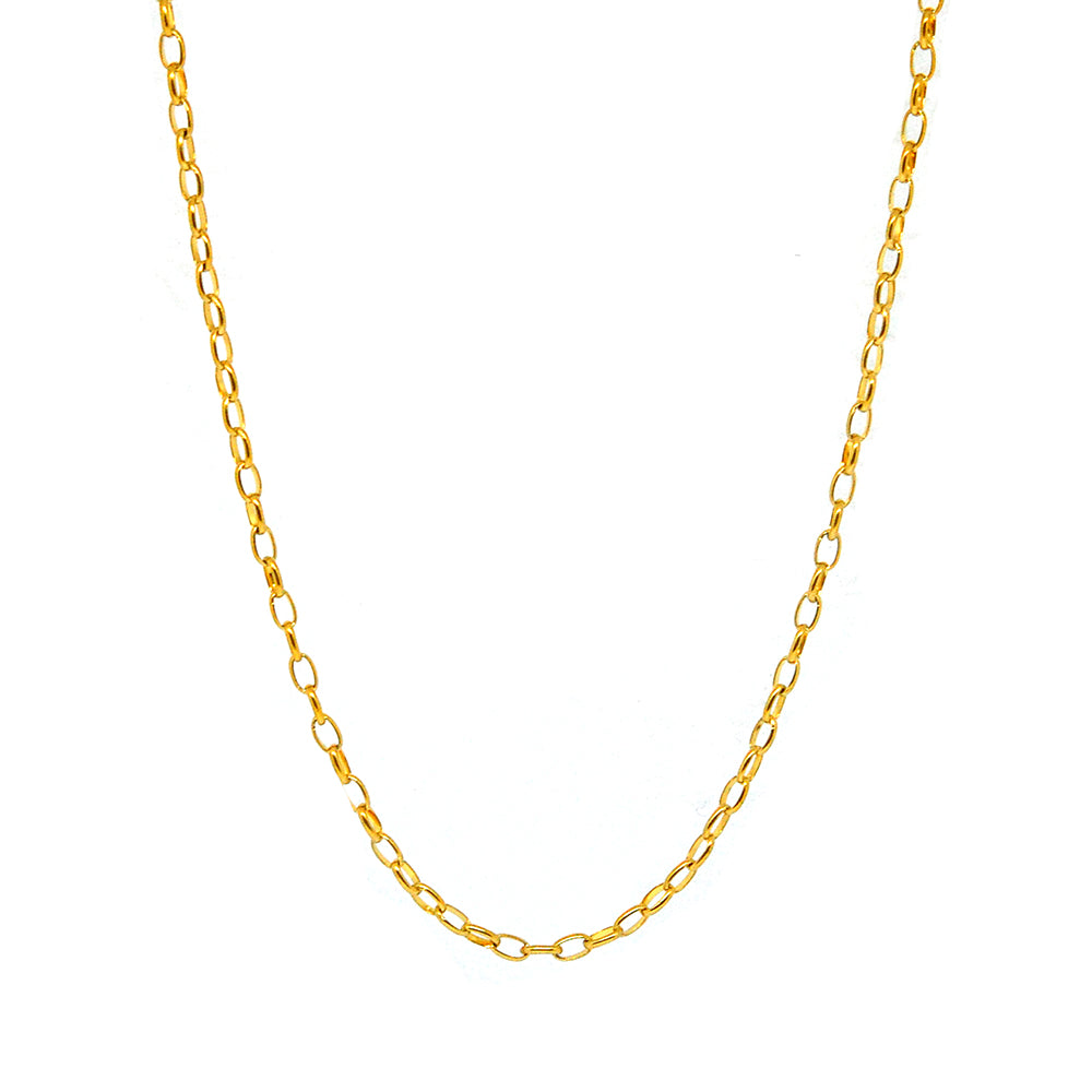 ESCH 6739 :19" Gold Plated Elongated Round Link Chain