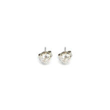 ESE 6805 : Cz Studded Circle Earrings (4mm)