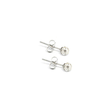 ESE 6805 : Cz Studded Circle Earrings (4mm)