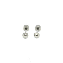 ESE 7685: Aira Half 4mm Circle Studs w/ Baby Safe Chapita