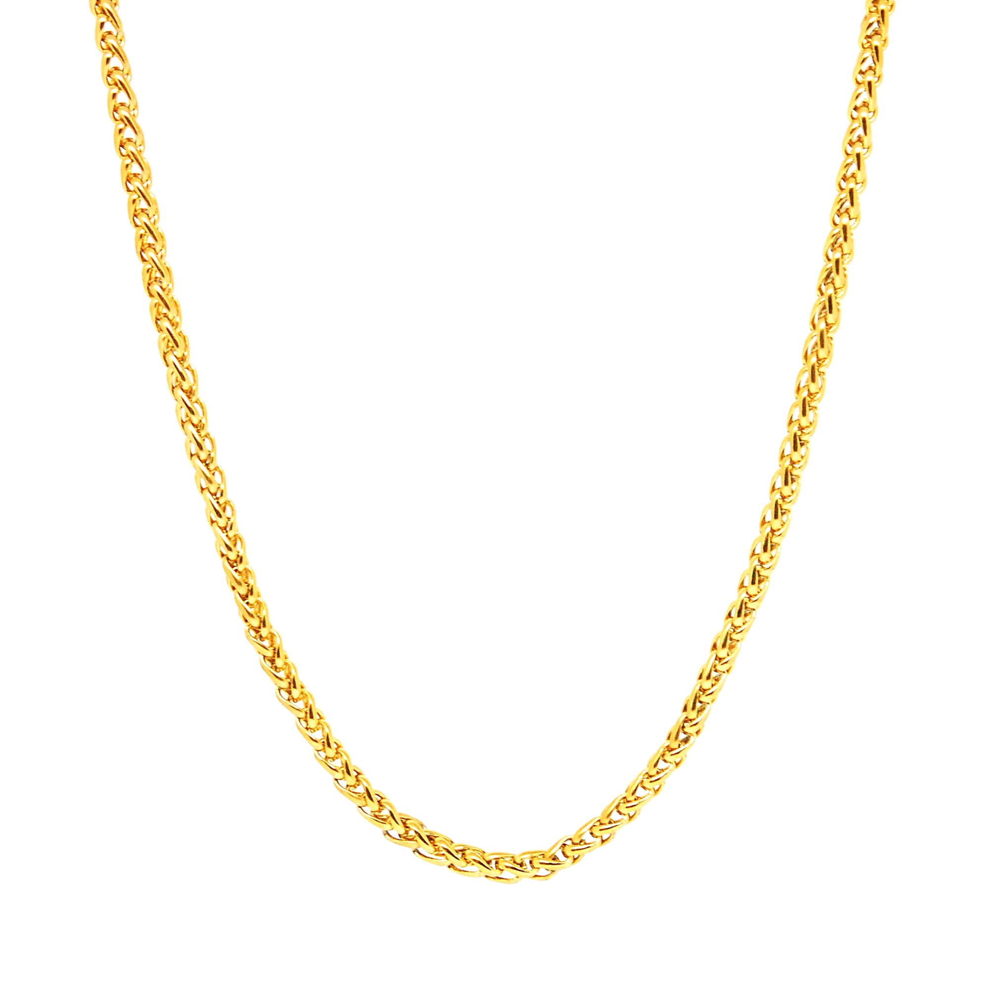 ESCH 6915: 23.5" Gold Plated Wheat Chain (3mm)