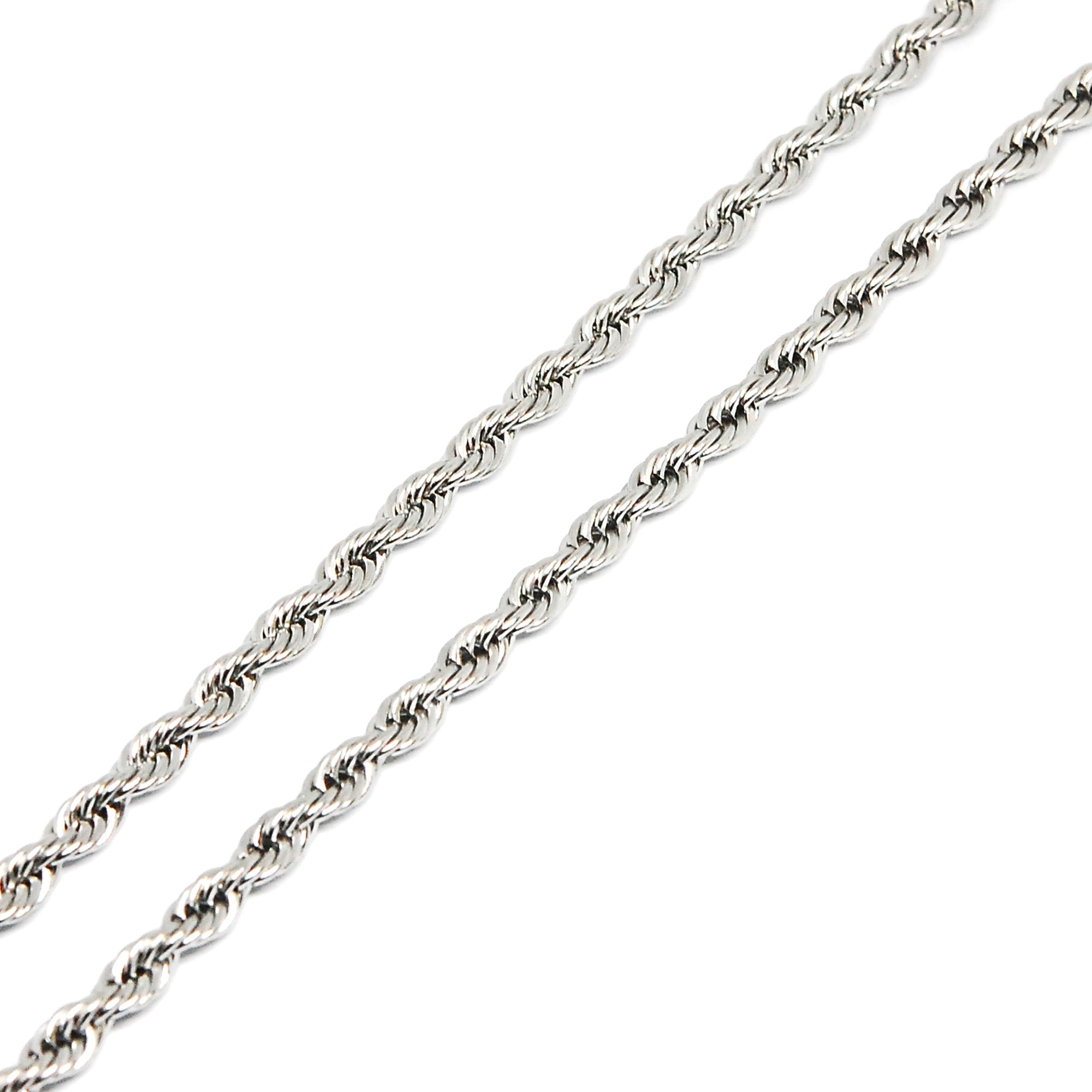 ESCH 7774: 23" S/S Large Twisted Rope Chain (4mm)
