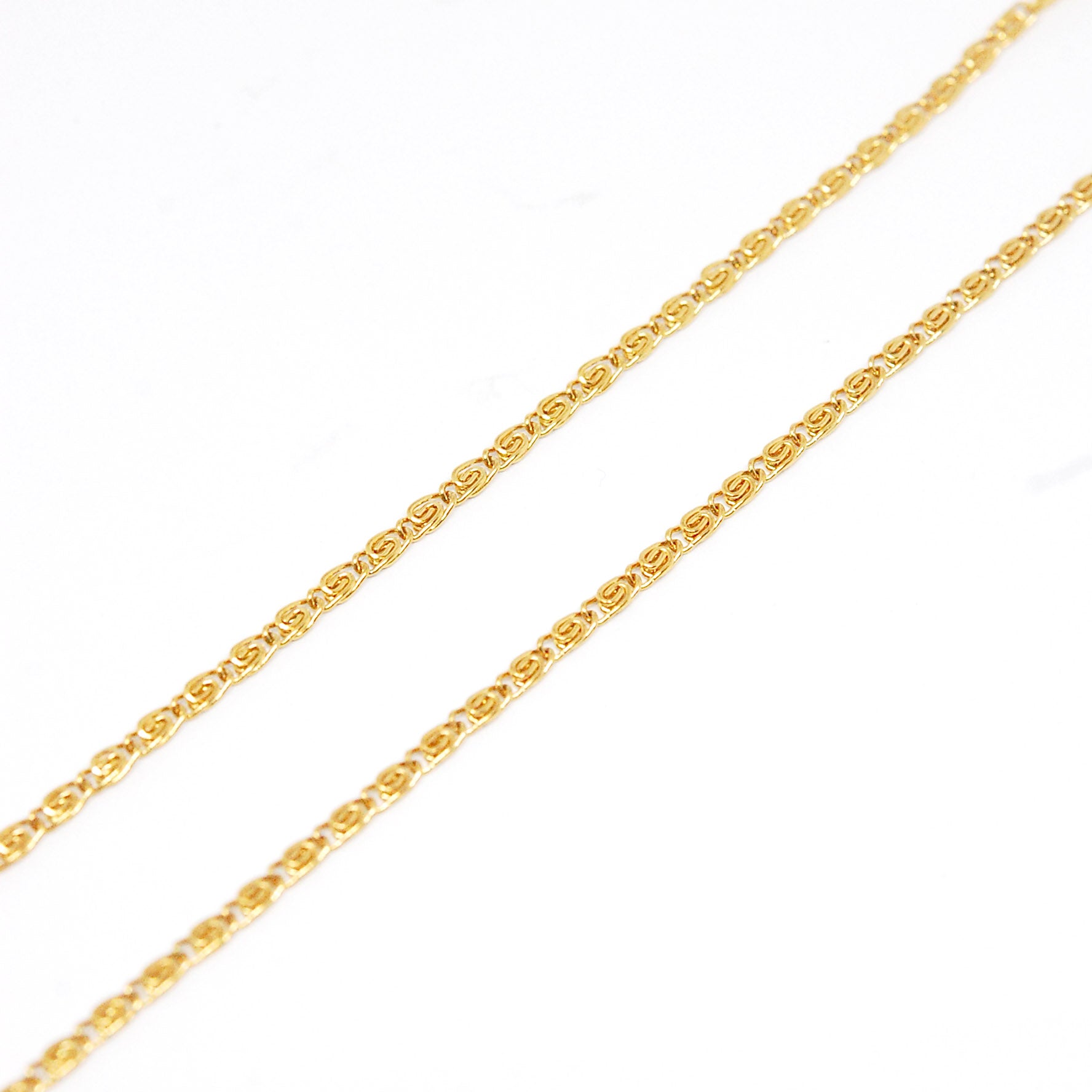 ESCH 7129: 20" Gold Plated Scroll Chain