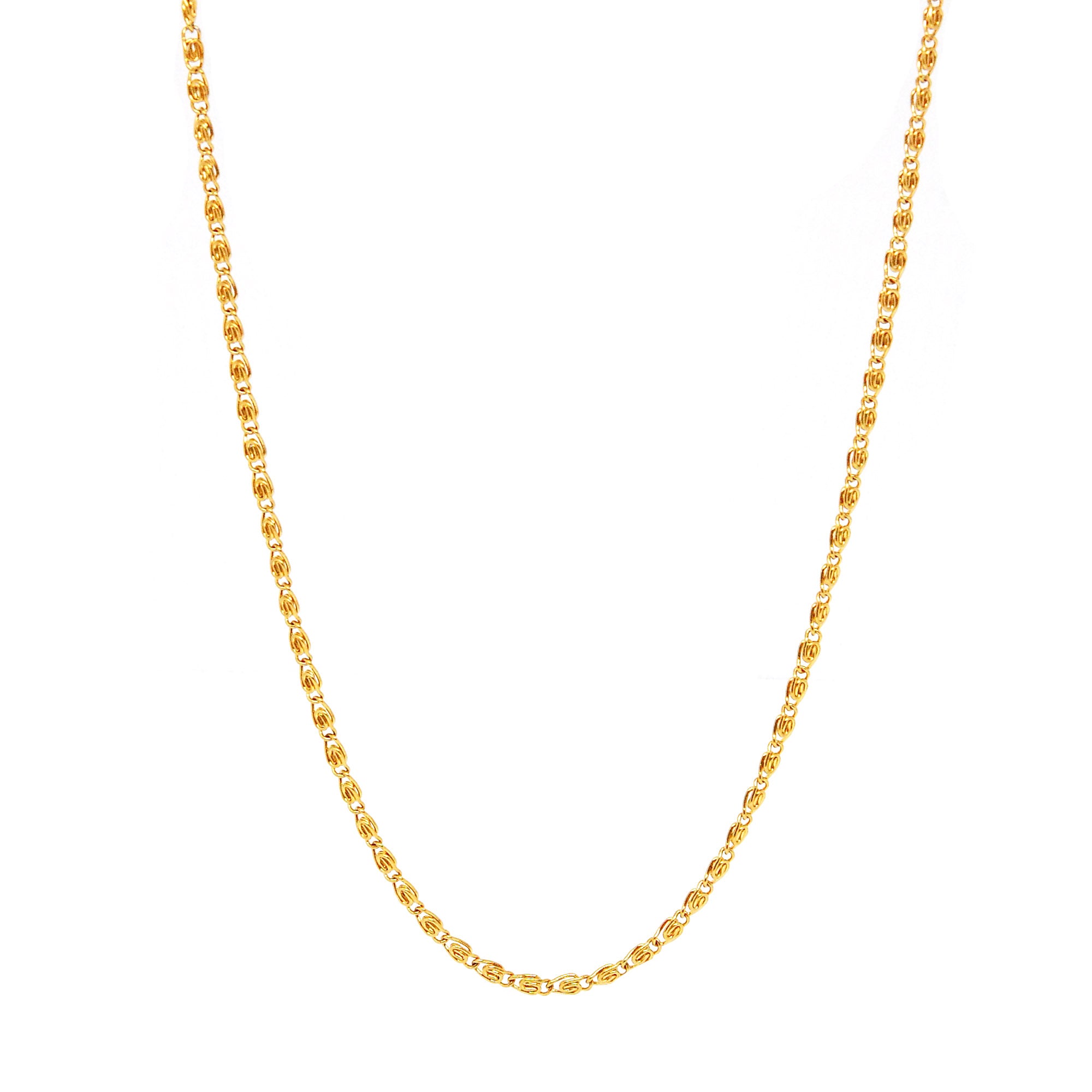 ESCH 7129: 20" Gold Plated Scroll Chain