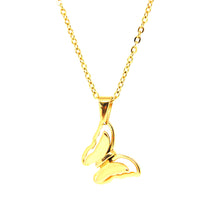 ESN 7140:  Gold-Plated Happy Butterfly Necklace w/ 19