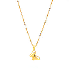 ESN 7140:  Gold-Plated Happy Butterfly Necklace w/ 19