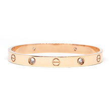 ESBG 7454: Hard Rose Gold-Plated 6.1mm 4-Drill Bangle w/ Free Screwdriver